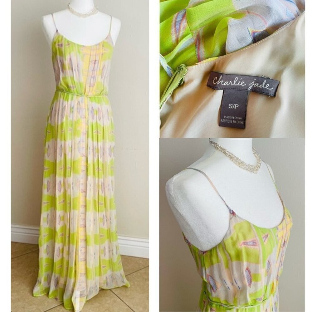 ✨ Charlie Jade 100% Silk Luxury Maxi Dress – Size S ✨
